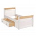 Кровать Бейли с ящиками 90х200 белый воск/антрацит
