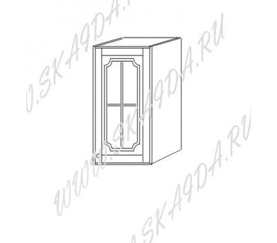 Шкаф 30 навесной (1 дверь , стекло)