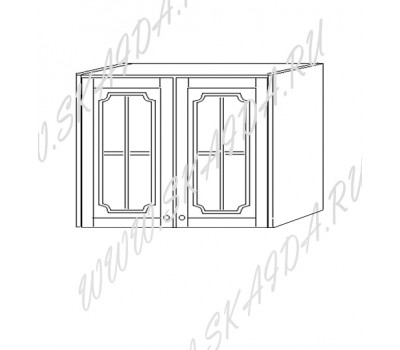 Шкаф 80 навесной (2 двери, стекло) 
