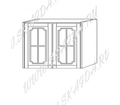 Шкаф 80 навесной (2 двери, стекло)